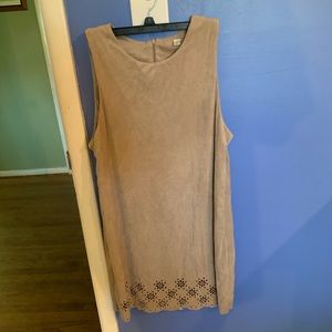 Francescas Suede nude dress